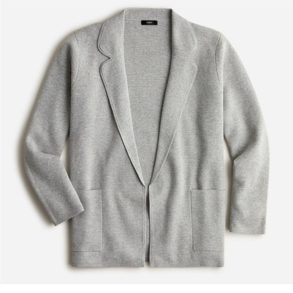 J crew Grey sweater blazer size small